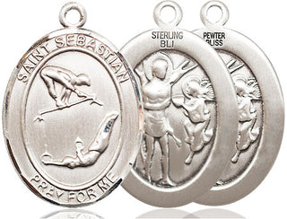 Pewter Saint Sebastian Gymnastics Medal