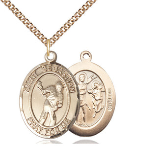 14kt Gold Saint Sebastian Lacrosse Medal