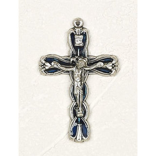 Bulk Flower Cross Silver Tone and Enamel