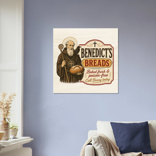 St. Benedict's Breads Humorous Wood Plaque - view 9