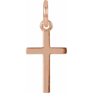 14K Rose Posh Mommy Cross Charm/Pendant