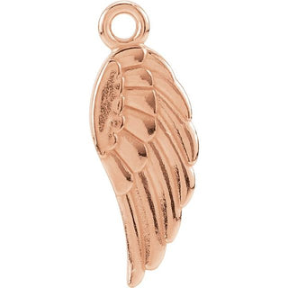 14K Rose Posh Mommy Angel Wing Dangle
