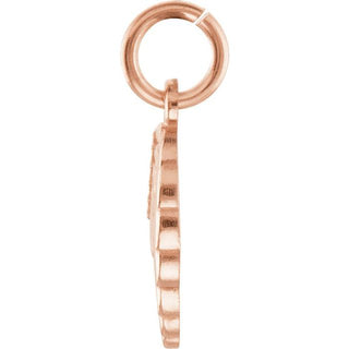 14K Rose Posh Mommy Angel Wing Charm/Pendant