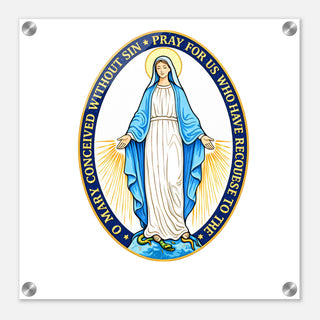 Miraculous Medal Our Lady Acrylic Wall Plaque - view 4