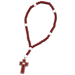 6-pack - Red Wood Confirmation Rosary- Light of the World