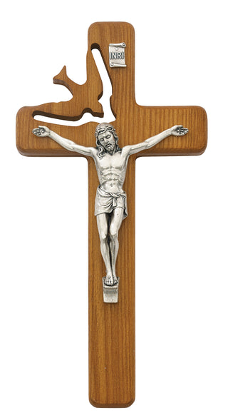 Walnut Holy Spirit Crucifix