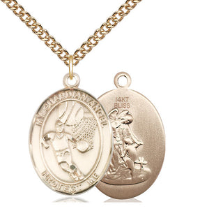 14kt Gold Guardian Angel Basketball Medal