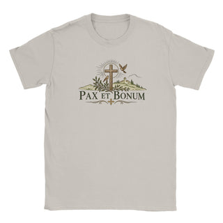 St. Francis of Assisi Pax et Bonum Cross and Birds T-Shirt - view 10