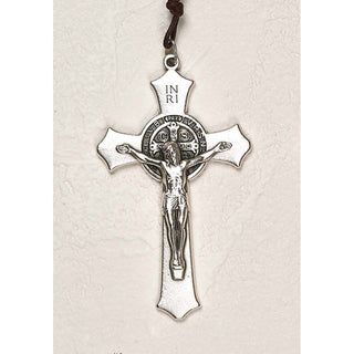 3-pack - Saint Benedict Decorative Silver Tone Crucifix