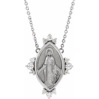 Platinum 1/5 CTW Natural Diamond Miraculous 16" Necklace