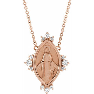 14K Rose 1/5 CTW Natural Diamond Miraculous 16" Necklace
