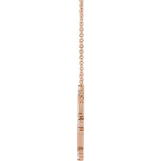 14K Rose 1/5 CTW Natural Diamond Miraculous 16" Necklace