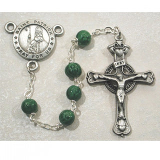 7MM Green Saint Patrick Rosary