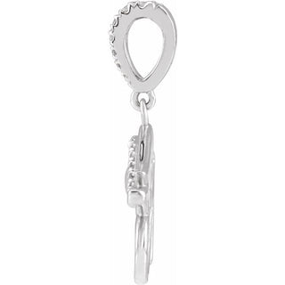 Sterling Silver Natural Ethiopian Opal & .08 CTW Natural Diamond Eye of Horus Pendant