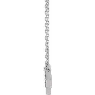 14K White .03 CT Natural Diamond Star of David 16" Necklace