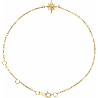 14K Yellow Star 6 1/2-7 1/2" Bracelet