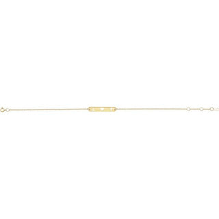 14K Yellow Faith, Love, Hope Bar 6 1/2-7 1/2" Bracelet