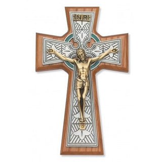  Walnut Celtic Crucifix Tutone