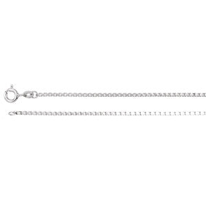 18-inch Diamond Cut Box Chain with Spring Ring - Sterling Silver