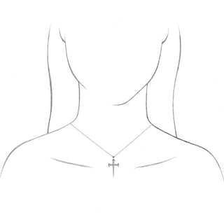 14K Rose 	28x14.71 mm Nail Cross Pendant