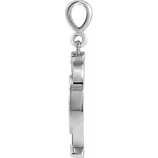 Platinum Virgin Mary Cross Pendant