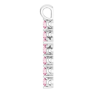 Platinum Natural Pink Tourmaline Cross Pendant