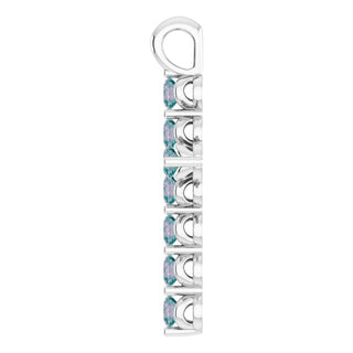 Sterling Silver Natural Alexandrite Cross Pendant