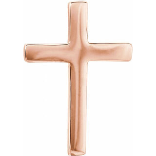 14K Rose 10 mm Cross Single Earring