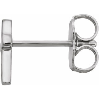 Platinum 6 mm Cross Single Earring