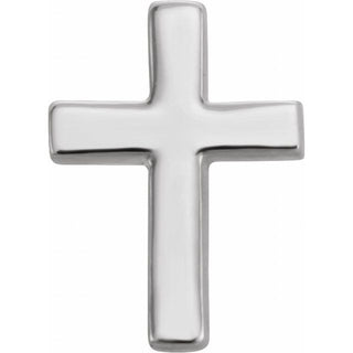 Platinum 6 mm Cross Single Earring