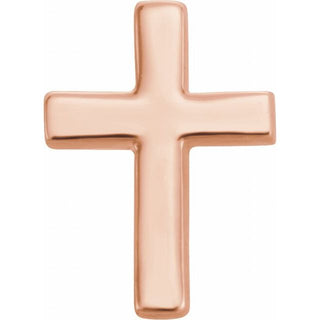 14K Rose 6 mm Cross Single Earring