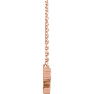 14K Rose .05 CTW Natural Diamond Petite Holy Spirit 18" Necklace