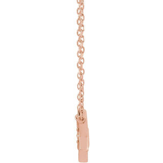 14K Rose .03 CT Natural Diamond Star of David 18" Necklace