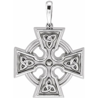 Sterling Silver Celtic-Inspired Cross Pendant