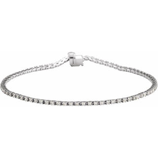 14K White 1 CTW Lab-Grown Diamond Line 7 1/4" Bracelet