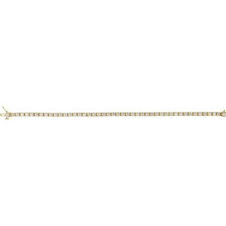 14K Yellow 4 CTW Natural Diamond Line 7 1/4" Bracelet