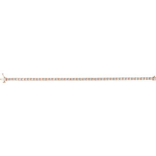 14K Rose 4 CTW Natural Diamond Line 7 1/4" Bracelet