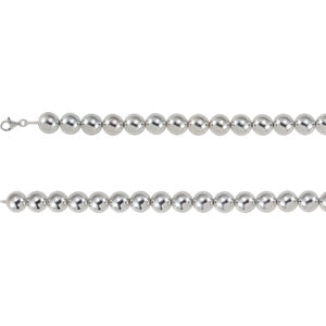8-inch Bead Bracelet - Sterling Silver