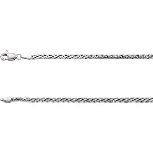 20-inch Wheat Chain with Lobster - 14K White Gold  