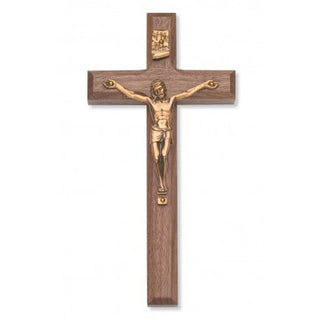  Beveled Walnut Crucifix