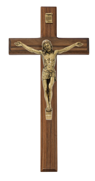  Beveled Walnut Crucifix