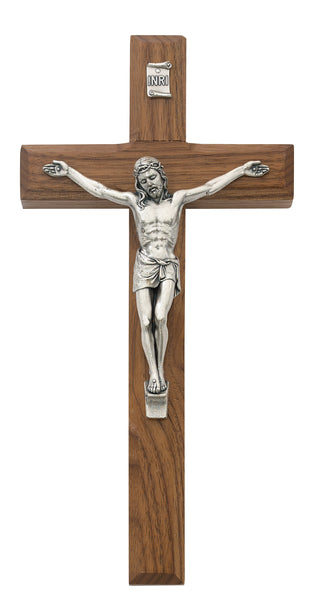  Beveled Walnut Crucifix