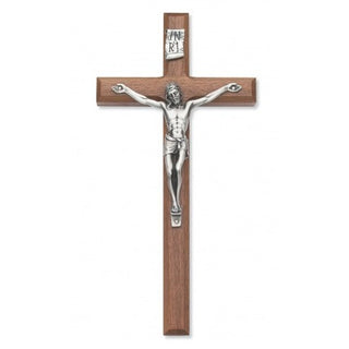  Beveled Walnut Crucifix