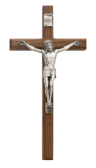  Beveled Walnut Crucifix