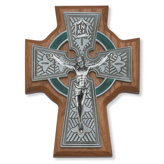  Walnut Celtic Crucifix
