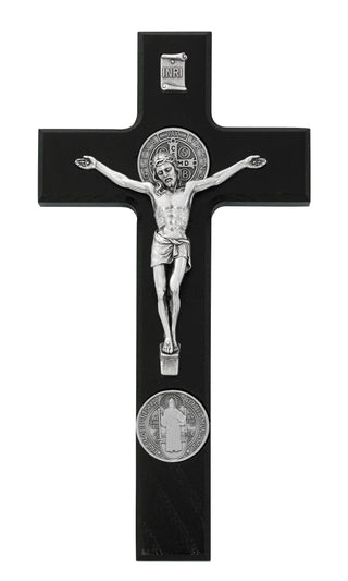 9-inch Black Wood Crucifix