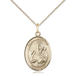 14kt Gold Filled Saint Andrew the Apostle Medal Religious Jewelry Engraved Catholic Saint Jewelry