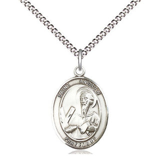 Pewter Saint Andrew the Apostle Medal Religious Jewelry Engraved Catholic Saint Jewelry