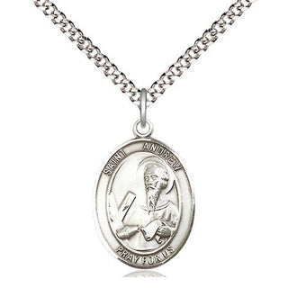Pewter Saint Andrew the Apostle Medal Religious Jewelry Engraved Catholic Saint Jewelry