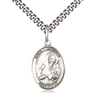 Pewter Saint Andrew the Apostle Medal Religious Jewelry Engraved Catholic Saint Jewelry
